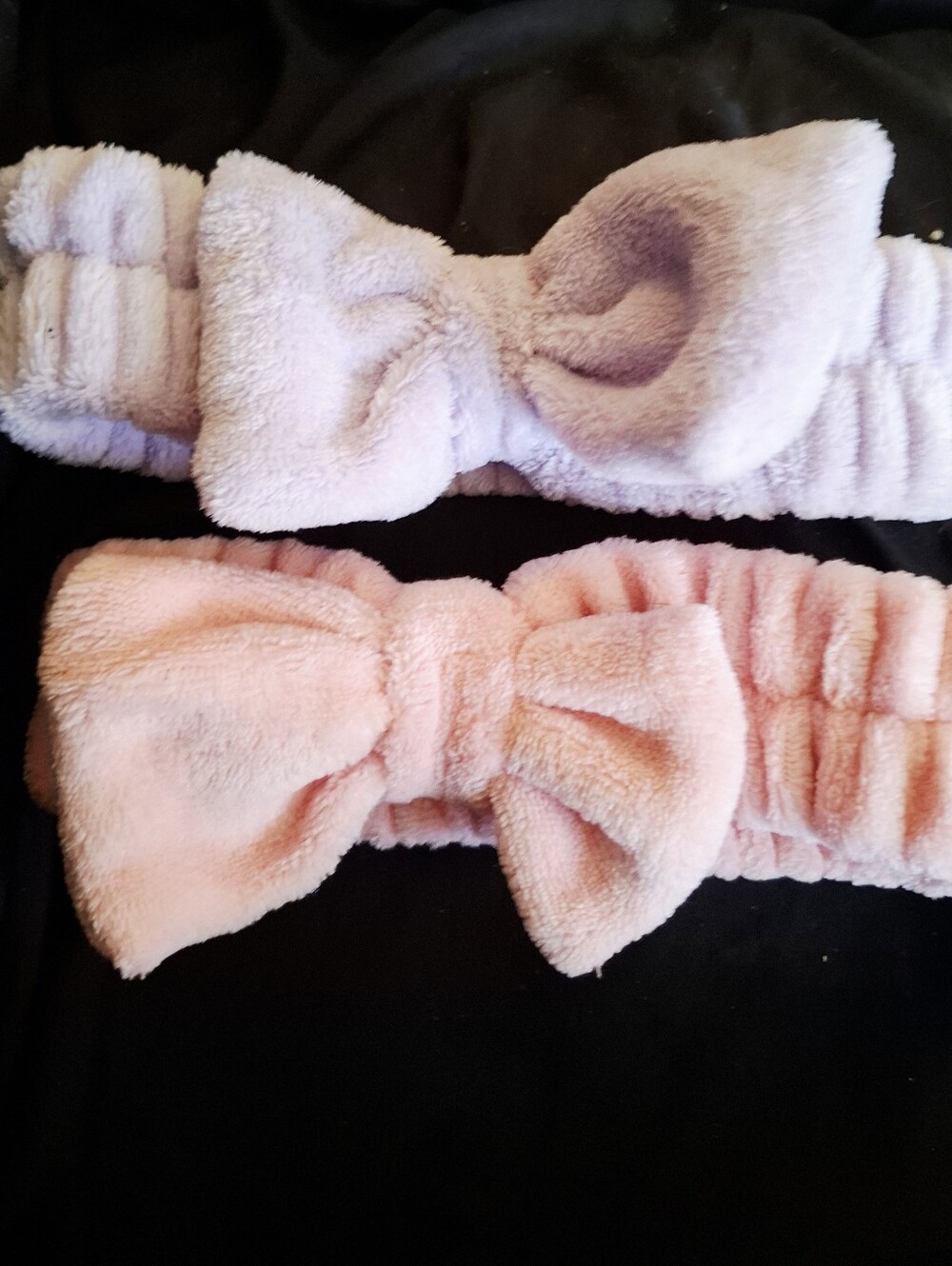 Plush Bow Headbands fits Adults & Kids - Pink and Lavender Brand New!